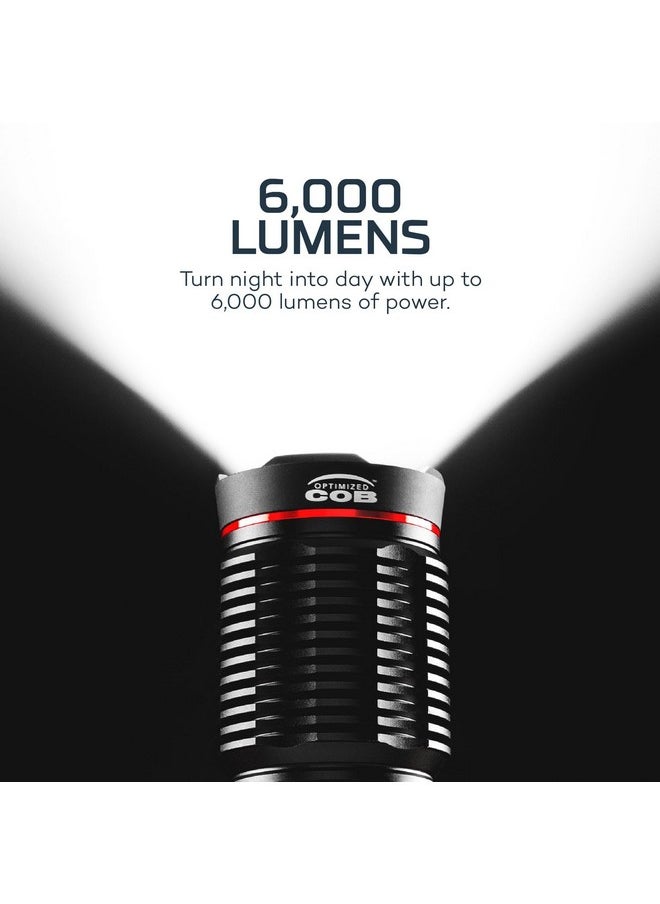 NEBO NEBO Redline 6K Rechargeable Flashlight | 6000 Lumens, 4 Light Modes, Durable Metal & Waterproof, Bright Tactical Light for Camping, Hunting & EDC, Includes Charging Cable  - Image 3