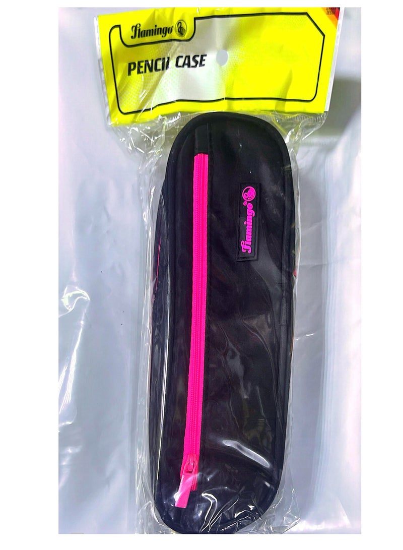 Flamingo Pencil Case Black Color