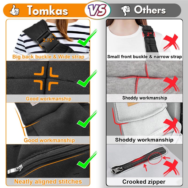 Tomkas Dog Sling Carrier for Small Dogs Puppy Carrier for Small Dogs (Black, for Pets Weight 2-7 lbs) - Image 4