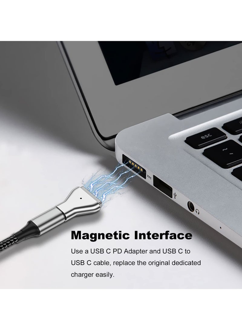 erorex USB C to Magnetic T-Tip Adapter, Type-C to Magnetic 2 T-Head PD 100W Power Fast Charging Converter for 2013-2015 MacBook Pro Air - Image 5