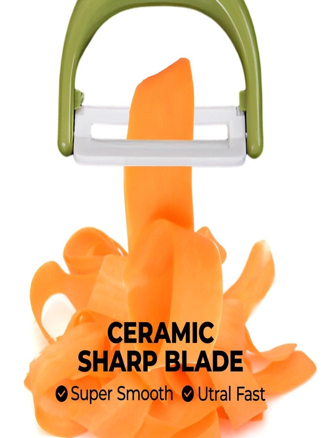 Trez Treamer 6-Pack Vegetable Peelers for Kitchen，Y Ceramic Peeler Safe Potato Peeler Set for Apple Veggie Carrot Fruit Zucchini Cucumber Peelers Bulk with Non-Slip Handle (Y) - Image 3