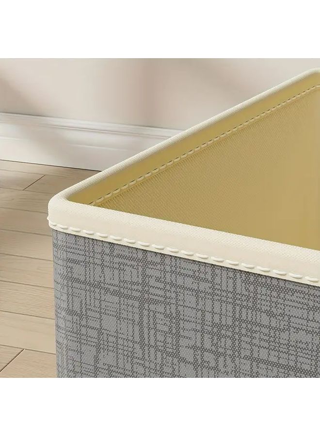 1 Piece Classic Style Coffee Color Non Woven Fabric Storage Box With Flip Top Lid Dustproof Foldable And Portable Organizer For Clothes And Accessories Medium Size Under Bed Storage - Image 5