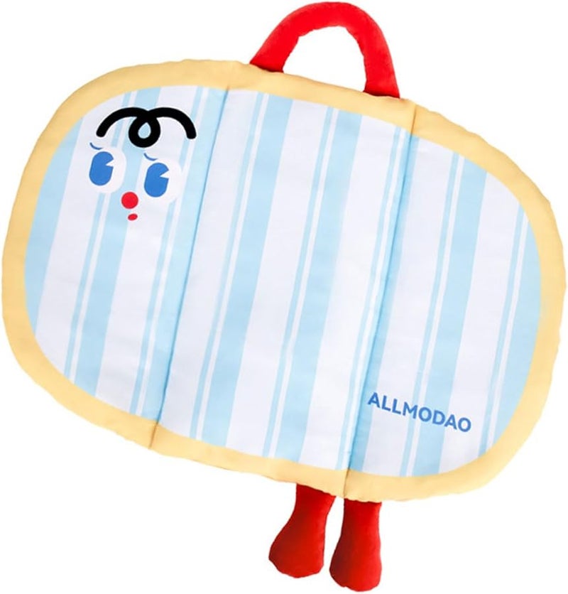 سرير تبريد للحيوانات الأليفة قابل للطي حصيرة حرير جليدي مقاس متوسط للكلاب والقطط وسادة نوم مريحة - Image 4