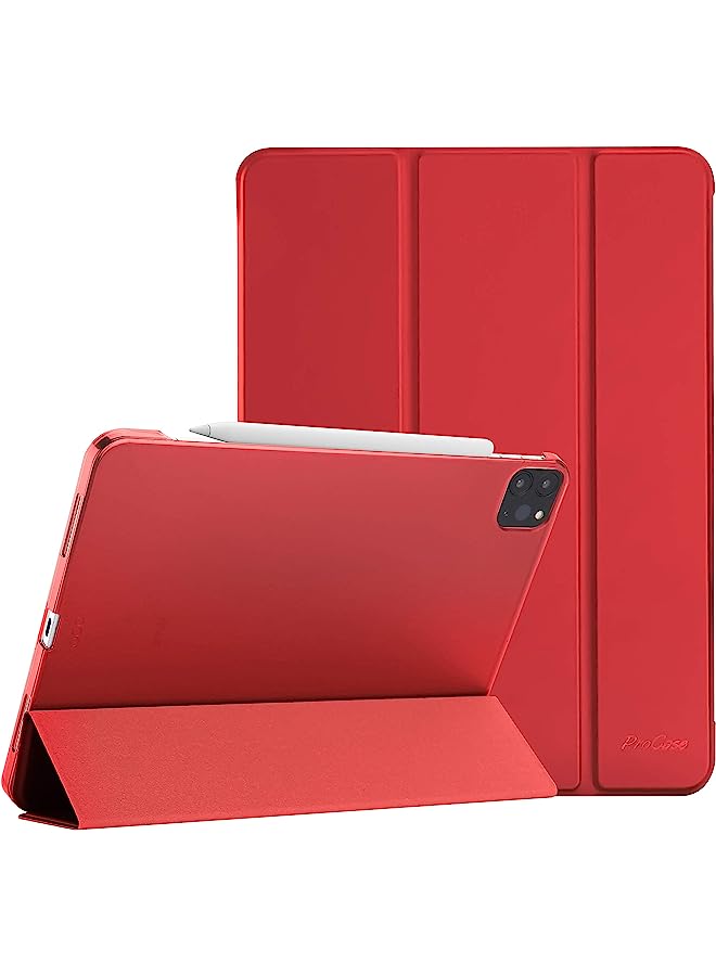 Procases For Ipad Pro 12.9 Case 2020 Release, Slim Hard Protective Cover, For Ipad Pro 12.9 Inch 4Th Generation –Red - Image 1