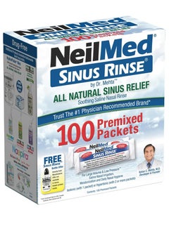 NeilMed NeilMed Sinus Rinse All Natural Relief Premixed Refill Packets 100 Count (Pack of 1)  - Image 1