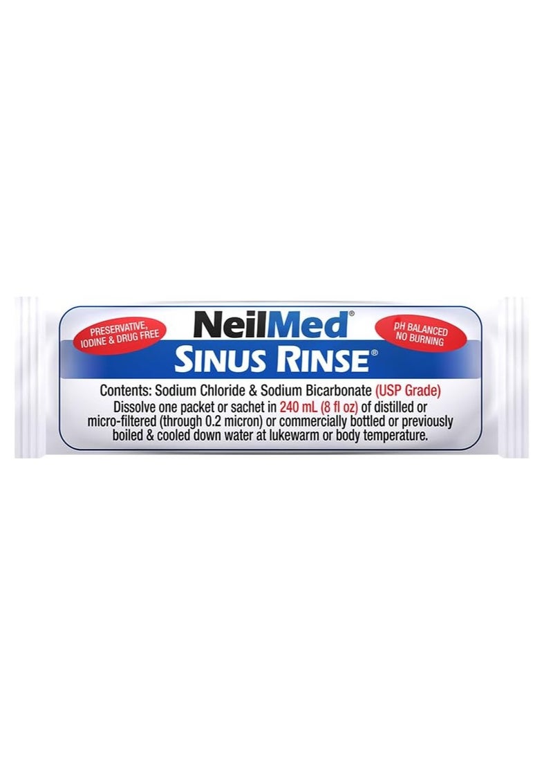 NeilMed - NeilMed Sinus Rinse All Natural Relief Premixed Refill Packets 100 Count (Pack of 1) - Image 1