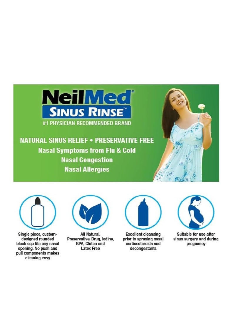NeilMed - NeilMed Sinus Rinse All Natural Relief Premixed Refill Packets 100 Count (Pack of 1) - Image 1
