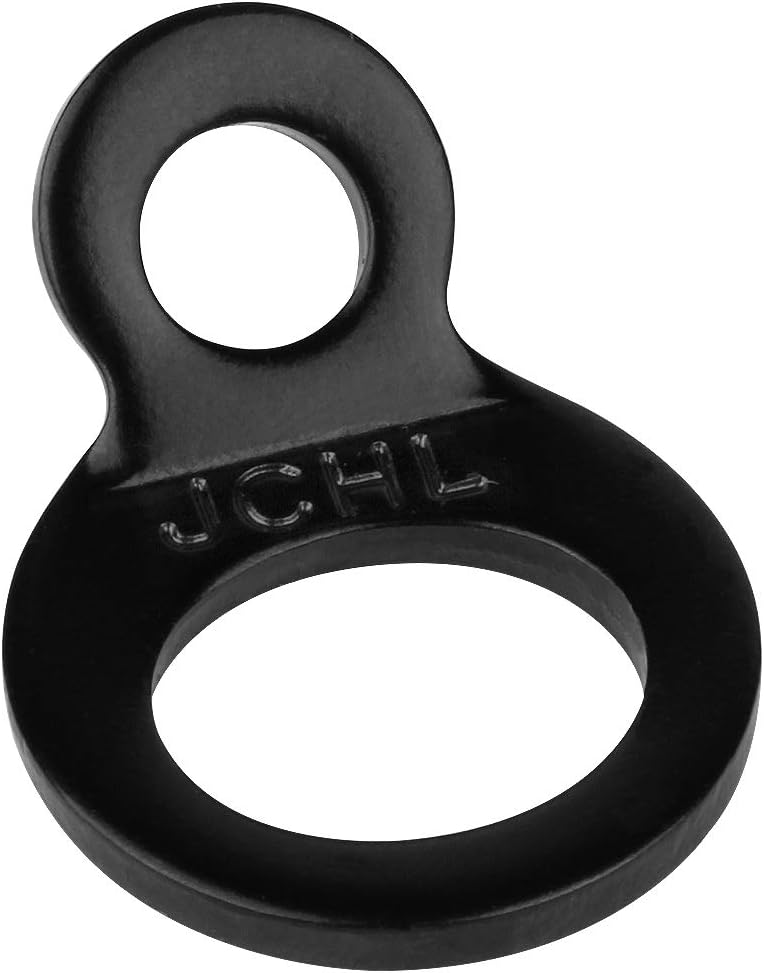 JCHL Multi-Purpose Tie Down Strap Rings Stainless Steel Tie-Down Anchors Hooks for Mounting in The Garage, Work Shop, Truck, Trailer, Golf Cart, Fence Black (4-Pack) - Image 4