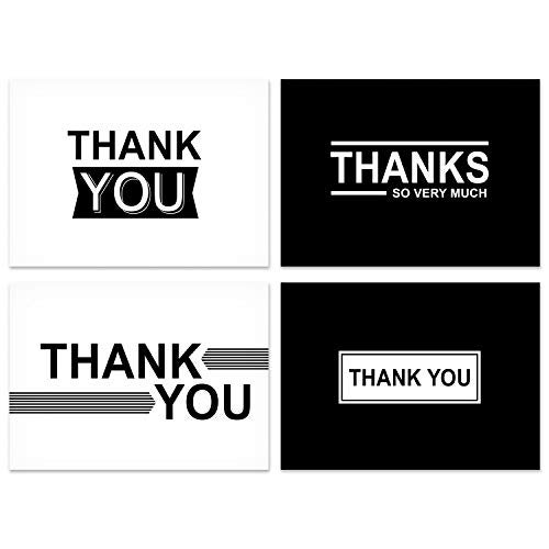 Hallmark Thank You Cards Assortment Black and White Thanks 48 Cards with Envelopes for All Occasions