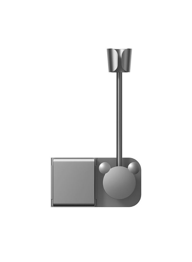 منظم أداة الشعر ، حامل مجفف الشعر بدون حفر ، رمادي - Image 3