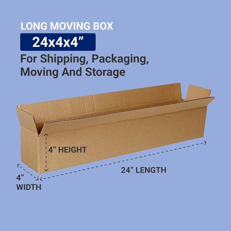 BOX USA Shipping Boxes 24"L x 4"W x 4"H 25-Pack Long Corrugated Boxes for Moving, Shipping, Mailing, Packing, Packaging and Storage - Image 2
