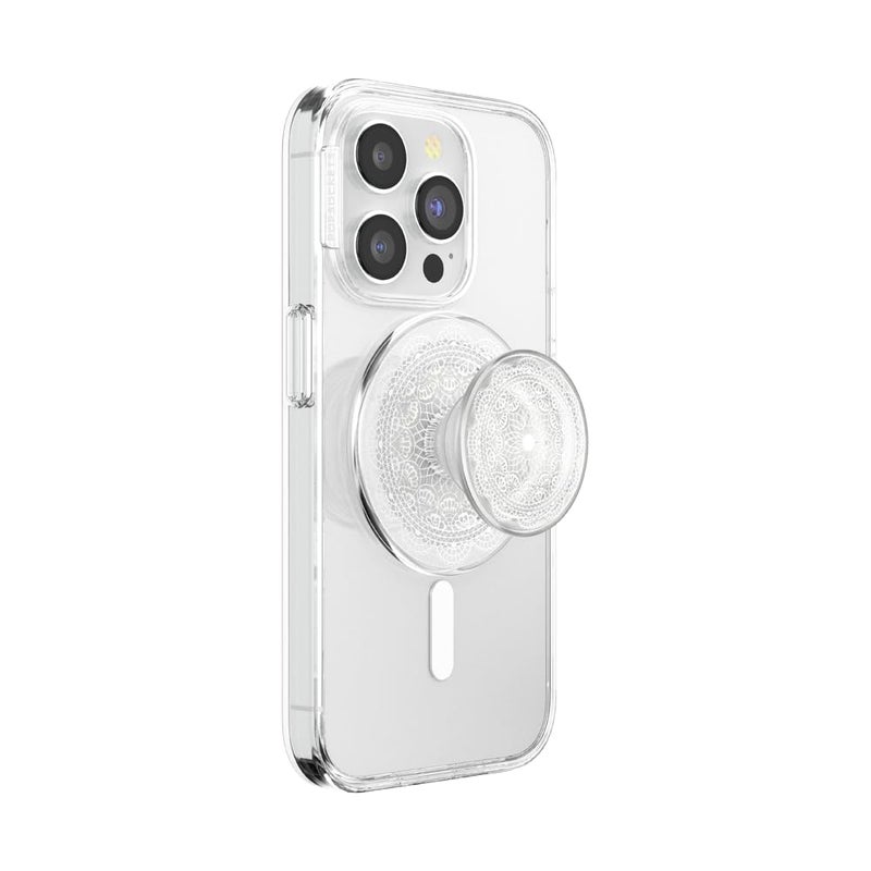 PopSockets Phone Grip for MagSafe, Magnetic Holder, Phone Stand, Clear - Doily Life - Image 1