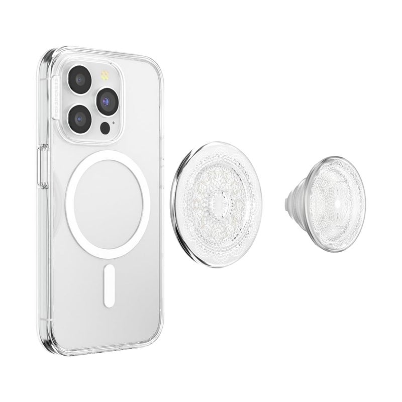 PopSockets Phone Grip for MagSafe, Magnetic Holder, Phone Stand, Clear - Doily Life - Image 4