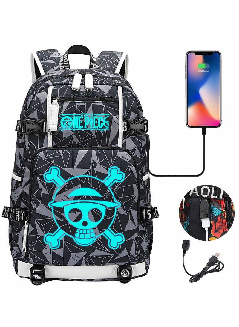 USB Printed Youth Leisure Travel Backpack
