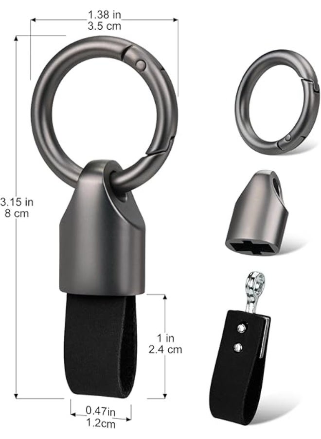 Car Key Chain Ring Clip, Small Key Fob Accessory with Keyrings Zinc Alloy Buckle - Image 2