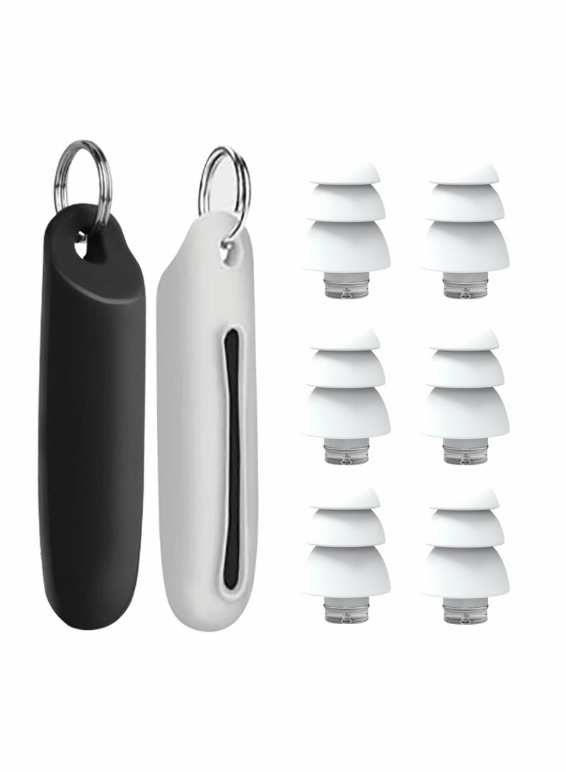 Y&D Reusable Silicone Ear Plugs, 3 Pairs Waterproof Noise Cancelling Perfect for Sleep, Work, Study, Swimming, Concerts Reduction, Comfortable Hearing Protection (White)