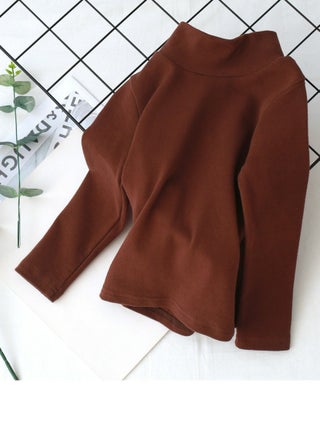 Kid's Solid Color Half High Collar Long Sleeve Tees Cotton Basic Base Shirt Caramel Color - pzsku/Z9D117BF83A0CA2EA36EEZ/45/_/1709867635/e2869267-a8ae-46fb-8cb9-4cb21b4601a2