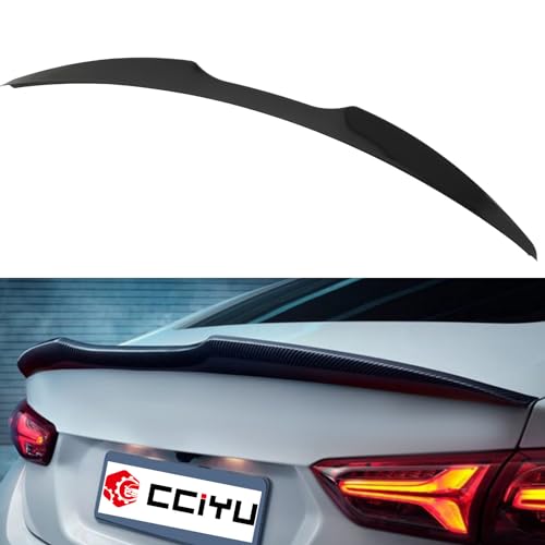 cciyu Highkick Rear Trunk Lip Spoiler Wing Fits for 2016-2021 for Chevrolet Malibu Racing Trunk Spoiler(ABS Glossy Black) - Image 1