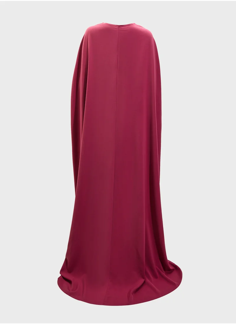 Akadia Fashion Two Pcs Crystal Cape Set