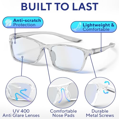 Benicci Stylish Blue Light Computer Blocking Glasses for Women and Men - Ease Digital Eye Strain, Dry Eyes, Headaches and Blurry Vision - Instantly Blocks Glare from Computers and Phone Screens, Case Include - Image 4