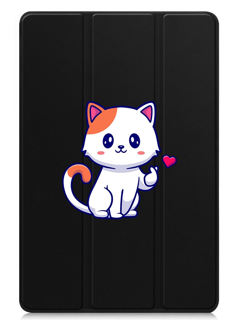 Theodor Protective Flip Case For Xiaomi Pad 7 & Xiaomi Pad 7 Pro With Trifold Stand Auto Wake Sleep Shockproof Cover - Cat love - Image 1