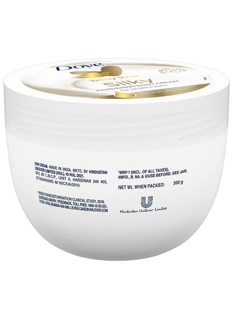دوف كريم دوف للجسم الناعم والحريري لجميع أنواع البشرة، خالٍ من البارابين، ترطيب يدوم 24 ساعة مع مرطب نباتي، بشرة ناعمة كالحرير، 300 غرام - Image 2
