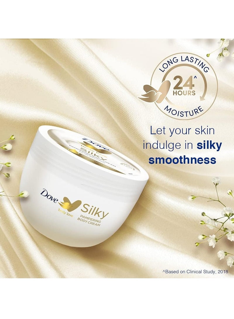 دوف كريم دوف للجسم الناعم والحريري لجميع أنواع البشرة، خالٍ من البارابين، ترطيب يدوم 24 ساعة مع مرطب نباتي، بشرة ناعمة كالحرير، 300 غرام - Image 3