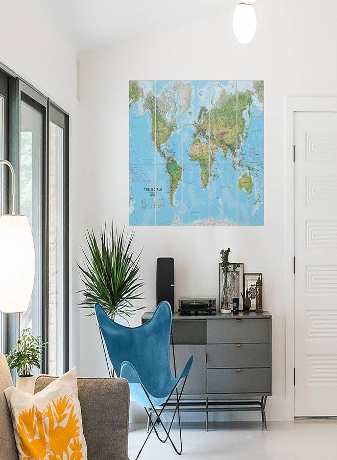WallDesign World Map Wall Art Vinyl Painting - (48.5 in Width x 30 in Height) - Image 3