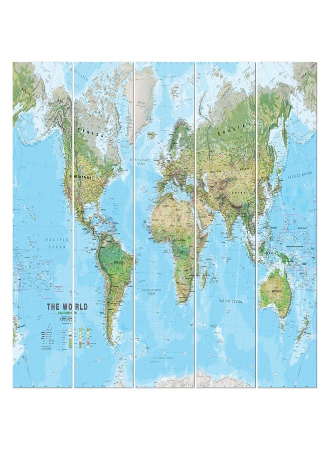 WallDesign World Map Wall Art Vinyl Painting - (48.5 in Width x 30 in Height) - Image 1