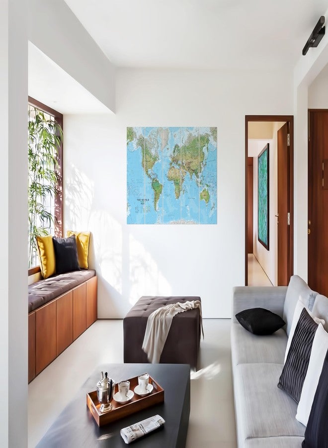 WallDesign World Map Wall Art Vinyl Painting - (48.5 in Width x 30 in Height) - Image 2