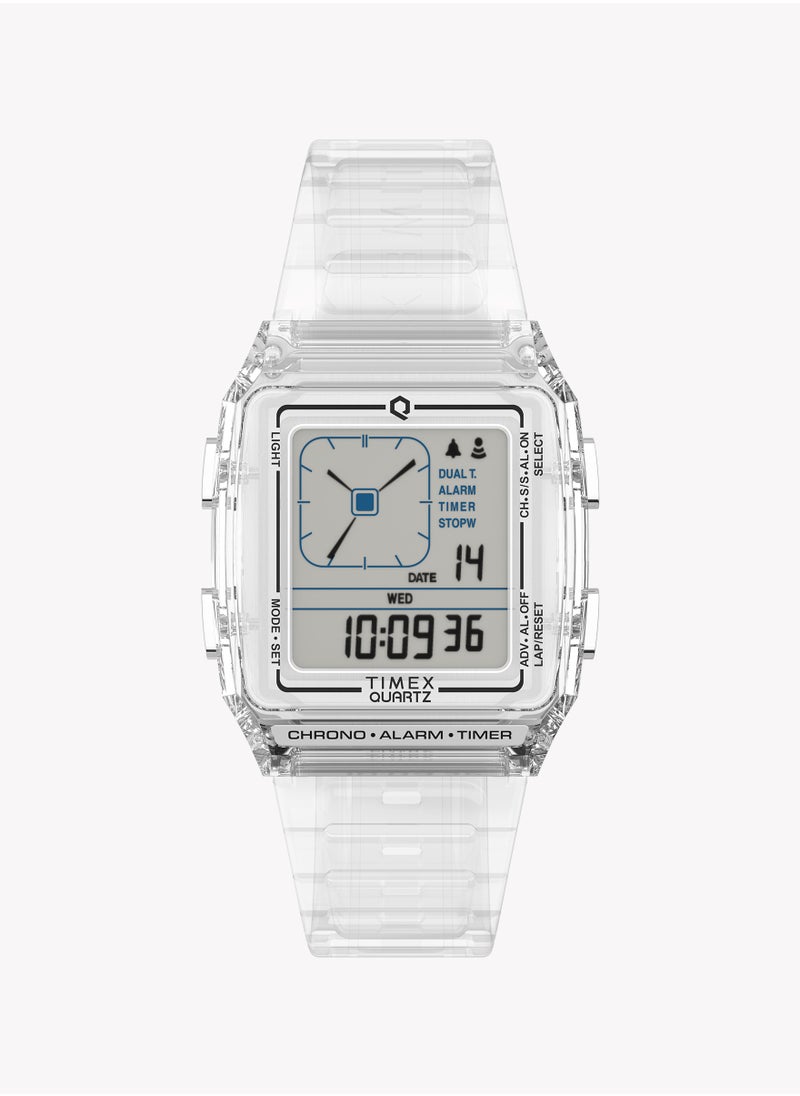 TIMEX - Timex Q LCA Transparent Crystal TW2W45200 Unisex Watch - Image 1