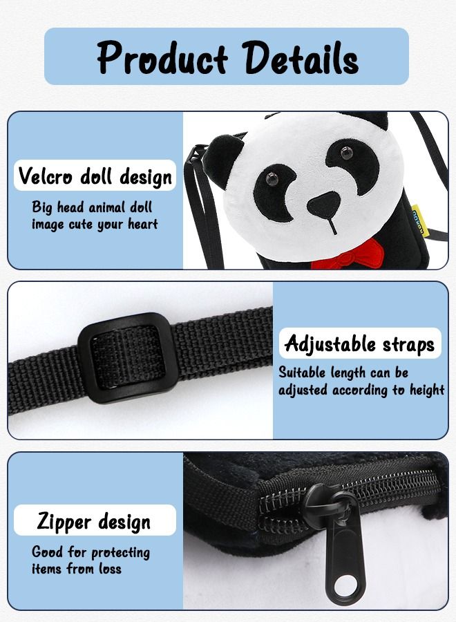 HomarKet Kids Crossbody Purse Cartoon Cute Panda Shoulder Bag Handbag Little Girl's and Boy's Toddler Wallet Bag  - Image 3