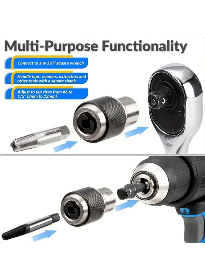 2pcs High Speed Steel Tap Socket Set Adjustable Jaw Extraction Tool - Image 3