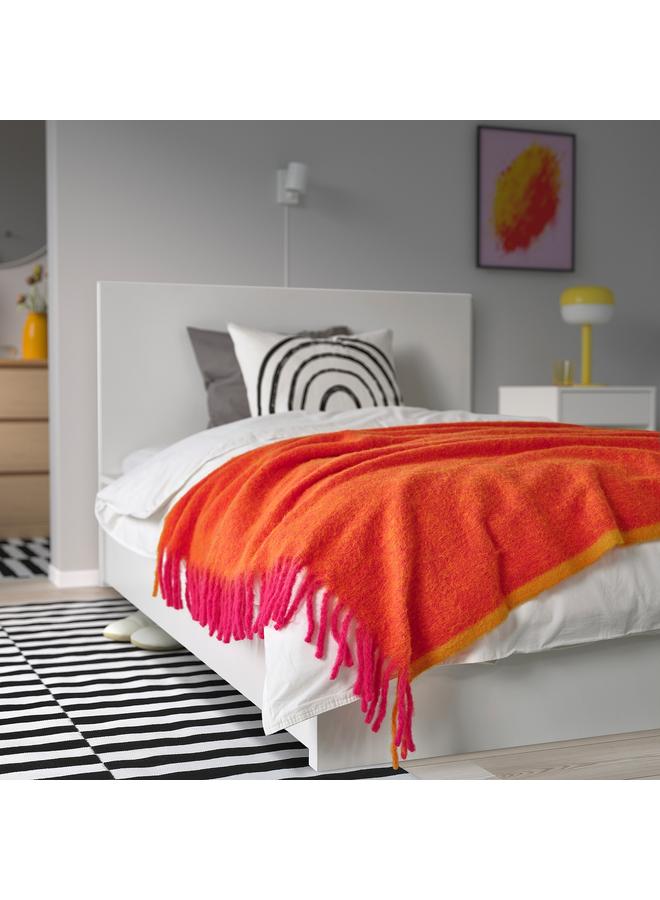 Green Tiger Throw, orange/bright pink, 130x170 cm - Image 4