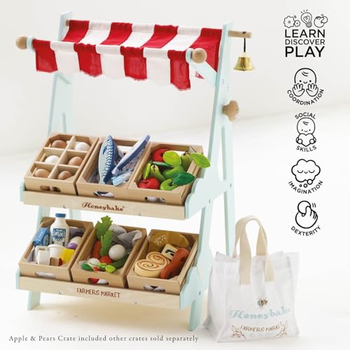Le Toy Van - Timeless Honeybee Wooden Market Play Shop Set | Perfect for Supermarket, Food Shop or Cafe Pretend Play | Great As A Gift,TV181 - Image 4