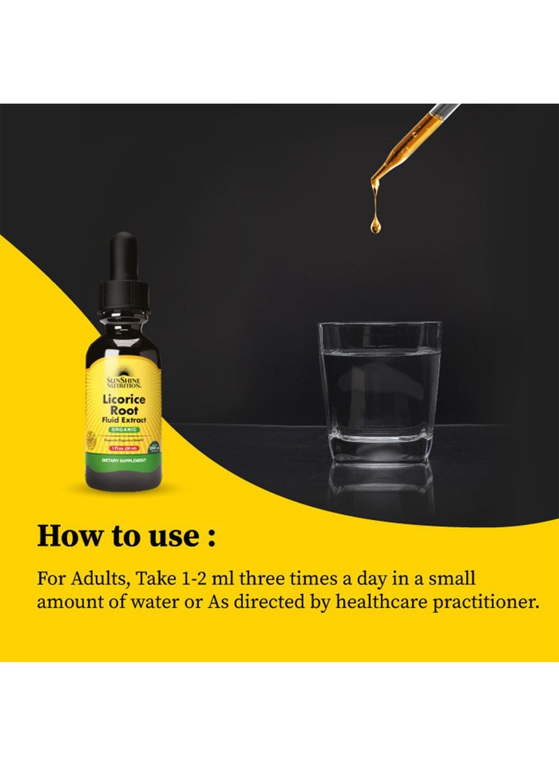 SUNSHINE NUTRITION - Licorice Root Fluid Extract 1FL OZ 30 Ml - Image 1