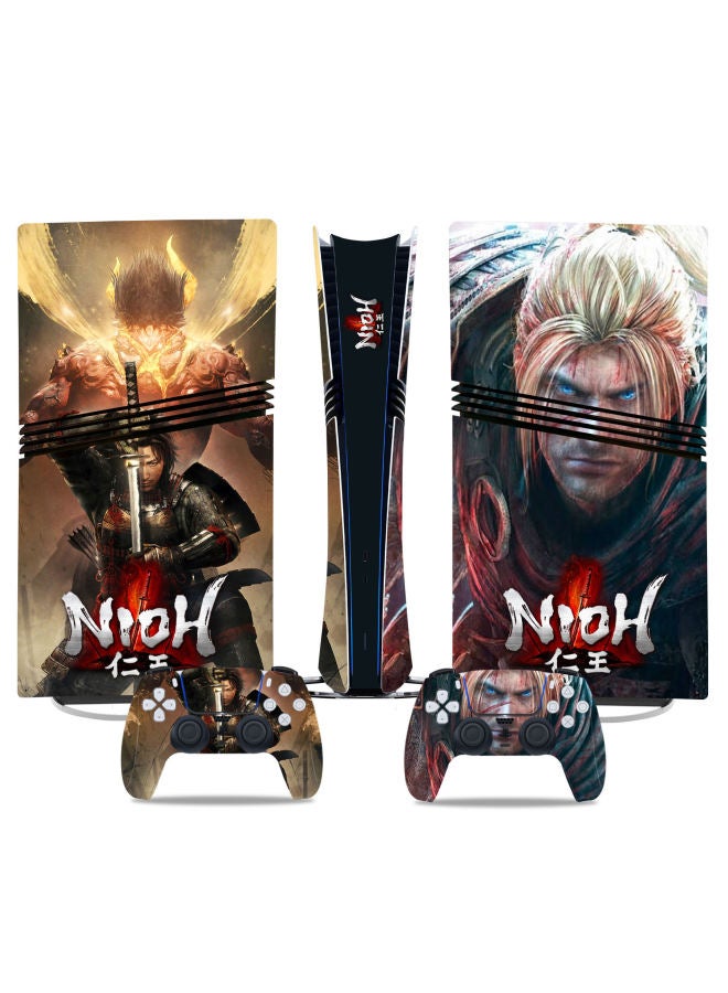 general PS5 Pro Game Machine Full Body Sticker Nioh Renwang Can't Get Bubble With Air Guide Slot Handle Film Skull-Color:TN-P5PDigital-0621 - Image 4