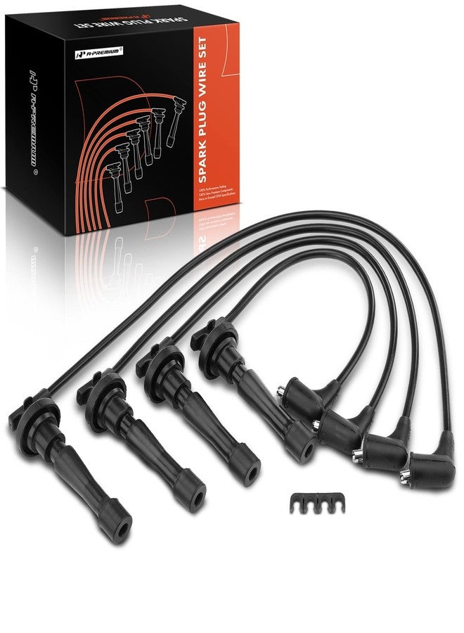 أ-بريميوم طقم أسلاك شمعات إشعال A-Premium متوافق مع هوندا CR-V موديلات 1997-2001 وأكيورا إنتيجرا موديلات 1990-2001 سعة 1.8 لتر و2.0 لتر، طقم من 4 قطع - Image 1