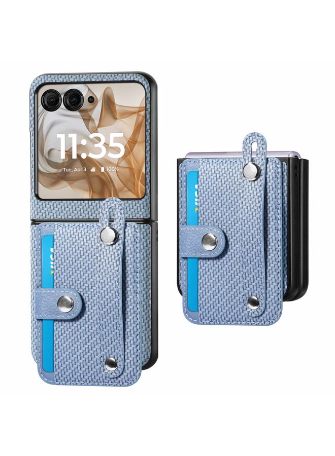 The Bros Case For Motorola Razr 50 Ultra Wristband Kickstand Card Wallet Back Cover Phone Case 