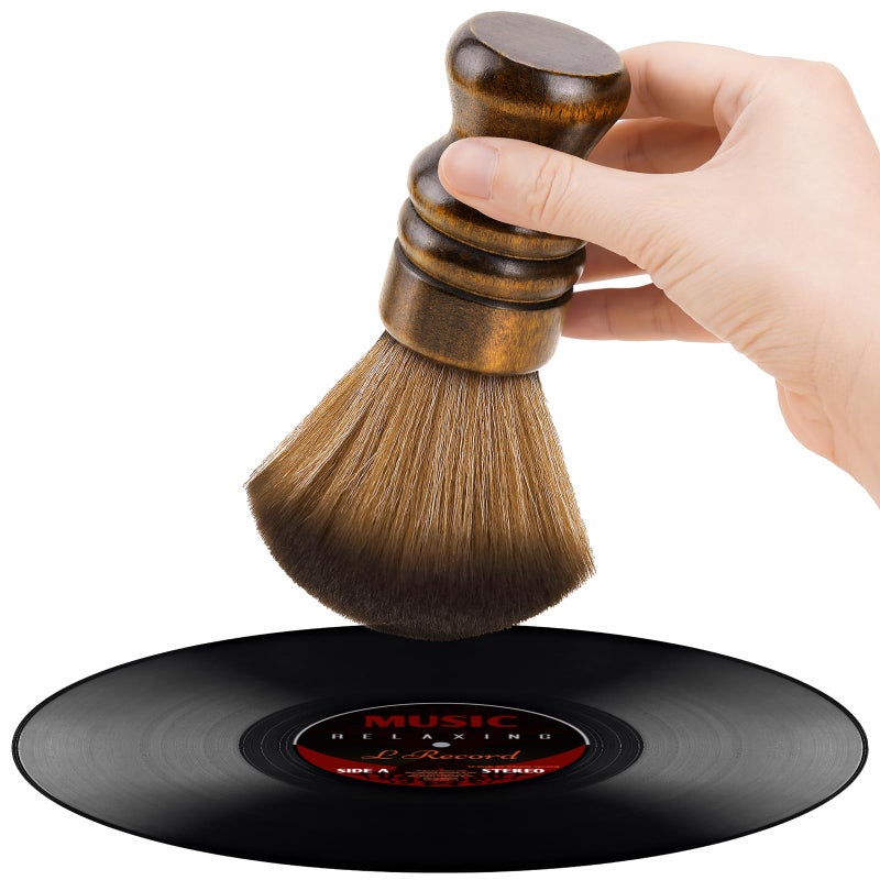 NiHome Anti-Static Vinyl Record Cleaning Brush with Beech Wood Handle - Image 1