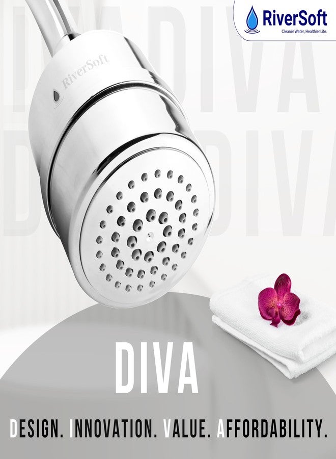 RiverSoft DIVA-01 shower filter for hard water with 15 stages with extra cartridge | Water Softener for Bathroom (Chrome, Pack of 1) - Image 5