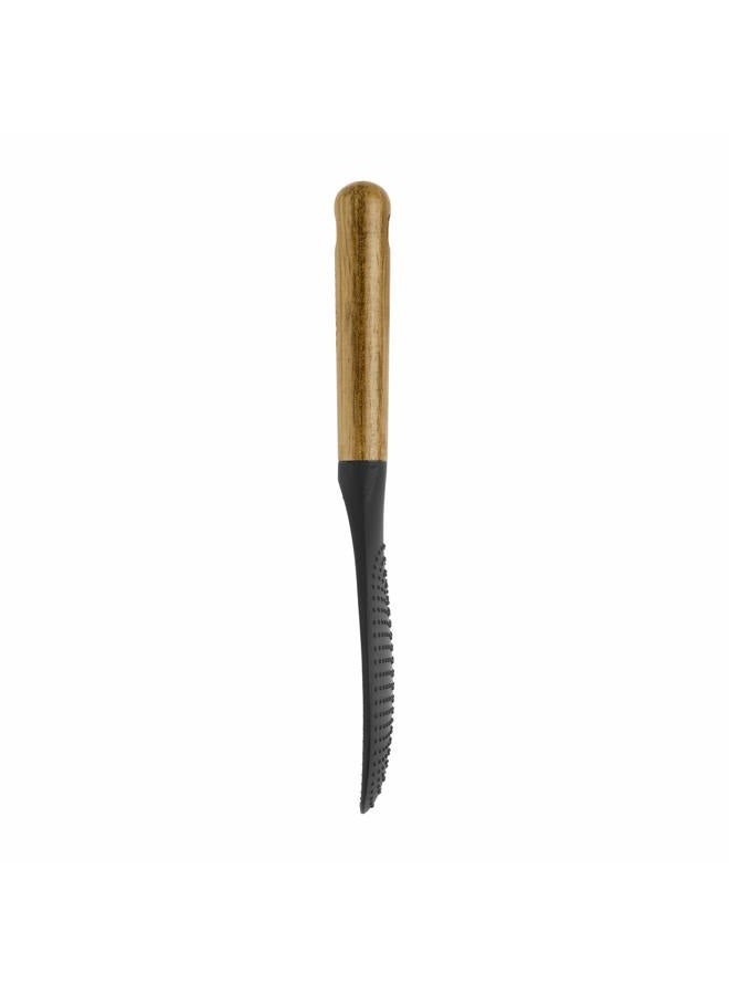 STAUB Rice Spoon, Perfect for Keeping Rice Fluffy While Scooping and Serving, Durable BPA-Free Matte Black Silicone, Acacia Wood Handles, Safe for Nonstick Cooking Surfaces, 8.75 x 3 x 0.75 inches - Image 5