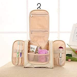 HOMESHOPPER Heavy Duty Waterproof Hanging Side Open Toiletry Bag Travel Cosmetic Makeup Bag for Women Shaving Kit Organizer Bag for Men Large Size 102 x 45 x 85 Inch Multi Color
