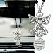 Rislobx Angel Wings Hanging Ornaments for Car Rear View Mirror Metal Guardian Angel Wings Car Charm Pendant Rear View Mirror Hanger Decor for Lover Family Christian Gifts - Image 2