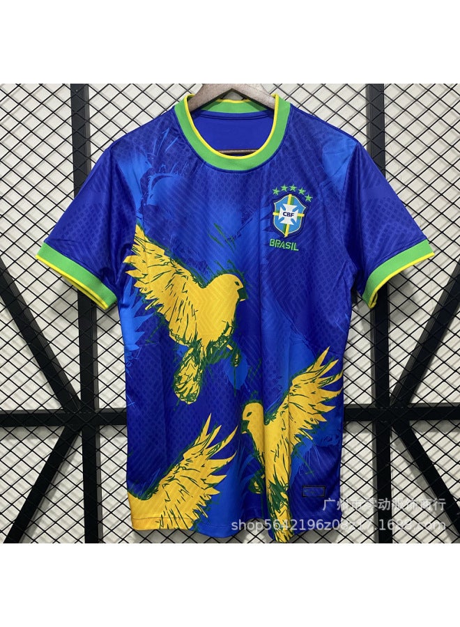 25-26 Brazilian Pigeon Blue Short Sleeve Football Jersey - Image 1