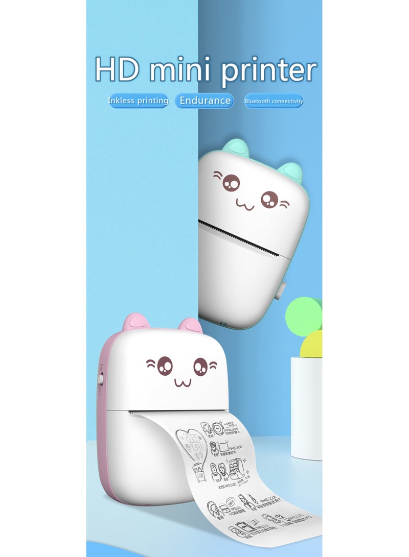 Smart Pocket Portable Photo Printer, Mini Thermal Label Printer with Wireless Bluetooth Connectivity and Adhesive (Blue) - Image 3