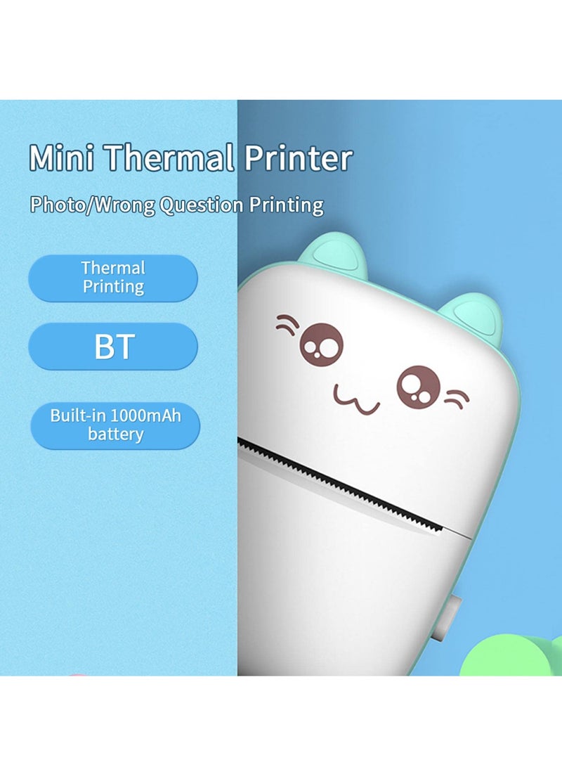 Smart Pocket Portable Photo Printer, Mini Thermal Label Printer with Wireless Bluetooth Connectivity and Adhesive (Blue) - Image 5