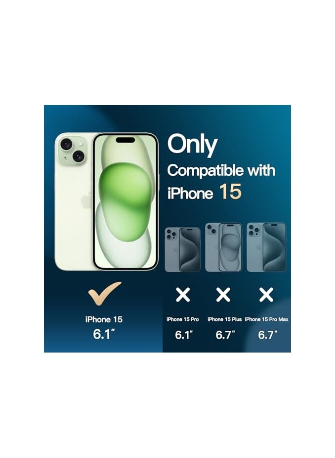 JETech 3 in 1 Magnetic Case for iPhone 15 6.1-Inch with 2 Pack Tempered Glass Screen Protectors, Compatible with MagSafe, Shockproof Bumper Phone Cover (Green) - Image 5