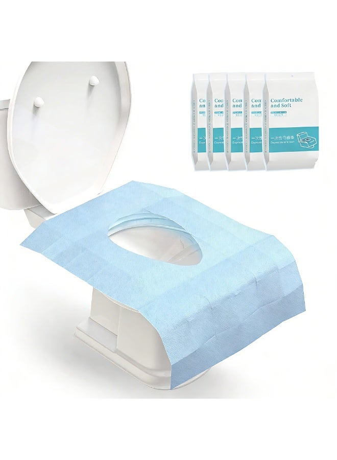MsAnya 50 Pack Disposable Toilet Seat Covers - Extra Large & Waterproof - Perfect for Kids Adults & Potty Training - Individually Wrapped for Travel & Public Restrooms - Image 1