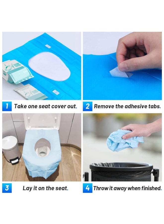MsAnya 50 Pack Disposable Toilet Seat Covers - Extra Large & Waterproof - Perfect for Kids Adults & Potty Training - Individually Wrapped for Travel & Public Restrooms - Image 4